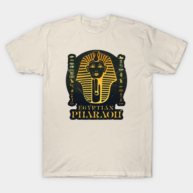 Golden Egyptian Pharaoh T-Shirt by Da Vinci Feather